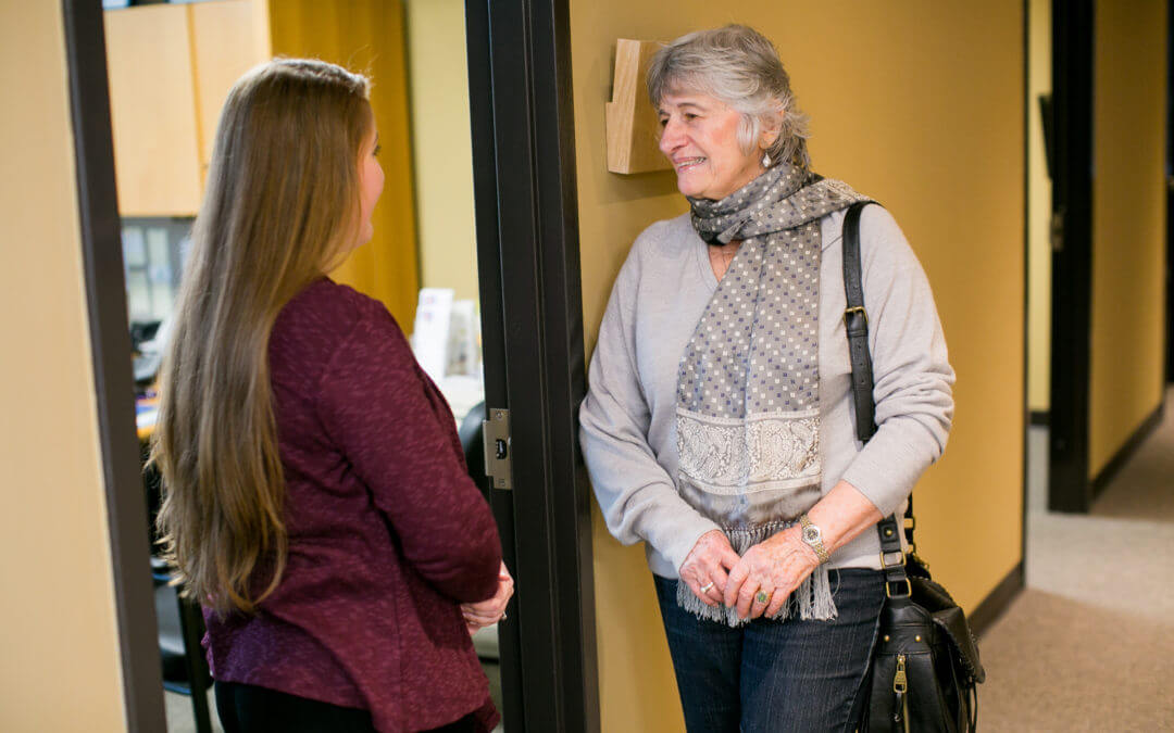 staff and patient discussion