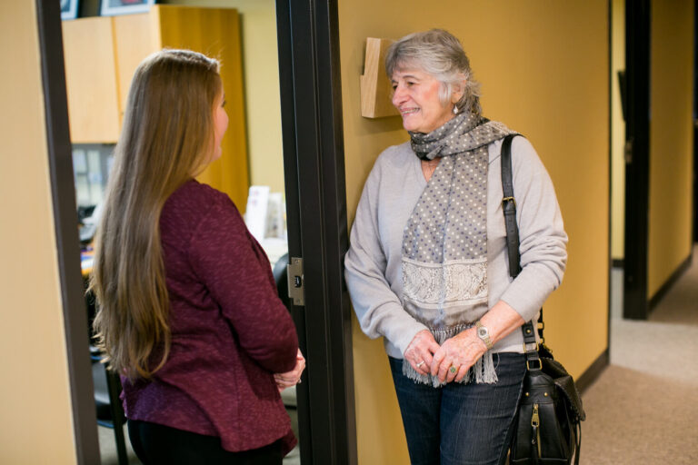 staff and patient discussion